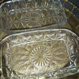 Crystal butter dish